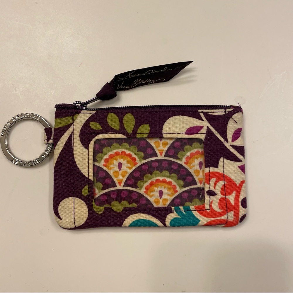 Vera Bradley Plum Crazy ID Card Holder